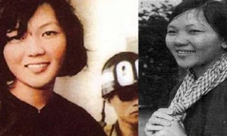 Nụ cười chiến thắng (ảnh trái), bà Võ Thị Thắng sau ngày được trao trả. Ảnh: TL