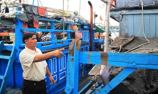 “Thương tích” trên tàu anh Hay do bị tàu cá Trung Quốc đâm