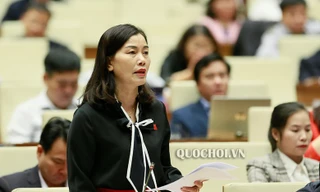 Thiếu tướng Nguyễn Thị Xuân biệt phái về Quốc hội làm Uỷ viên Thường trực Uỷ ban Quốc phòng và An ninh. Ảnh QH