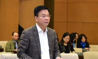 Bộ trưởng Bộ Tư pháp Lê Thanh Long. Ảnh QH