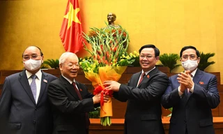 Lãnh đạo Đảng, Nhà nước tại phiên khai mạc kỳ họp thứ Nhất, Quốc hội khoá XV. Ảnh Như Ý