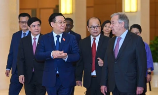 Chủ tịch Quốc hội Vương Đình Huệ hội kiến Tổng Thư ký Liên Hợp Quốc 