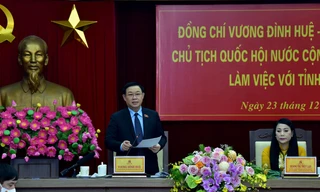 Chủ tịch Quốc hội Vương Đình Huệ thăm, làm việc tại tỉnh Vĩnh Phúc