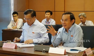 Ông Nguyễn Văn Nên trong lần phát biểu tại phiên họp tổ ở Quốc hội