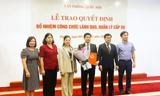 Văn phòng Quốc hội bổ nhiệm công chức lãnh đạo, quản lý cấp Vụ 