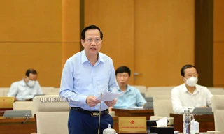 Bộ trưởng Bộ LĐTBXH Đào Ngọc Dung. Ảnh QH