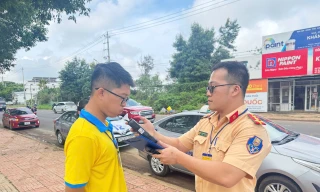 202 học viên tham gia kỳ sát hạch lái xe đầu tiên do Công an tỉnh Đắk Lắk tổ chức