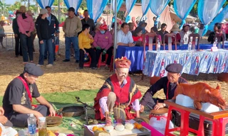 Người dân tộc Tày, Nùng vui Lễ hội lồng tồng