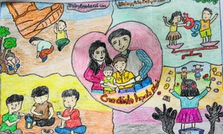 Học sinh Đắk Lắk vẽ tranh truyền tải thông điệp về bình đẳng giới 