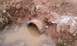 Cống nước - nơi phát hiện sọ người