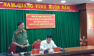 Bộ trưởng Tô Lâm làm việc với Cảnh sát PCCC TPHCM