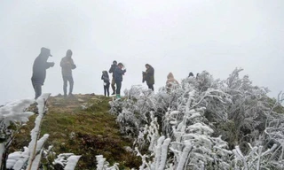 Mưa tuyết có thể xuất hiện trong hôm nay tại các vùng núi cao như Hoàng Liên Sơn.