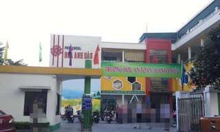 Trường mầm non tư thục Hoa Anh Đào, nơi xảy ra sự việc.