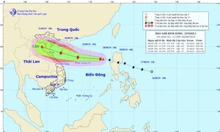 Dự báo vị trí và mô tả đường đi của bão Podul thời điểm hiện tại