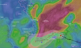 Dự báo đường đi và vùng ảnh hưởng của áp thấp nhiệt đới.