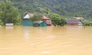 Mưa lũ tại xã Tân Hóa, huyện Minh Hóa, tỉnh Quảng Bình.