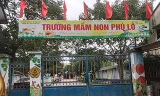 Trường mầm non Phù Lỗ, nơi để xảy ra sự việc đáng tiếc