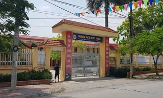 Trường THCS Quyết Thắng, nơi xảy ra sự việc đáng tiếc.