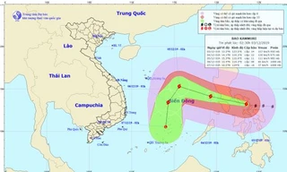 Dự báo vị trí và đường đi của siêu bão Kammuri.