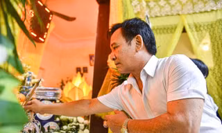 Quang Tèo ngậm ngùi trong Lễ viếng nghệ sĩ Giang Còi