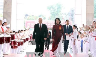 Tổng Bí thư dự lễ kỷ niệm 70 năm ngày Bác Hồ kêu gọi thi đua ái quốc