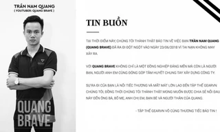 Cộng đồng game Việt bàng hoàng trước sự ra đi đột ngột của Quang Brave