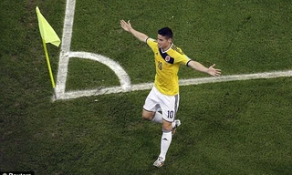 Colombia-Uruguay (2-0): Chiến thắng của James Rodriguez