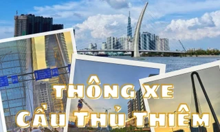 TP.HCM: Giới trẻ háo hức xếp hàng dài, chờ cả tiếng để được "check-in" với cầu Thủ Thiêm 2