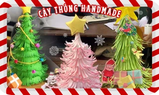 Không khí Giáng sinh ùa vào lớp học: Gen Z "bắt trend" làm cây thông handmade xinh xỉu!