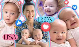 Hồ Ngọc Hà chia sẻ "chuyện hậu trường" của hai nhóc tì Lisa và Leon khi được mẹ chụp hình