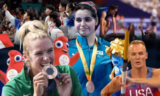 Những khoảnh khắc "đốn tim" người yêu thể thao của các VĐV Olympics 2024