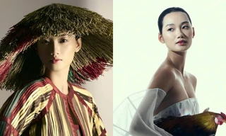 Á hậu Quỳnh Anh đẹp mê hoặc trong loạt thiết kế lấy cảm hứng từ chất liệu dân dã của Nguyễn Minh Công