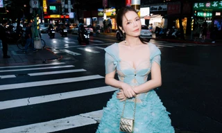 'Nữ hoàng kim cương' Lý Nhã Kỳ khoe trọn bờ vai quyến rũ, 'gây thương nhớ' trên đường phố Đài Loan