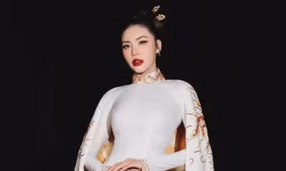 Giữa dàn 'mỹ nhân’, Minh Tú bất ngờ diện lại bộ áo dài đặc biệt này, nhận được nhiều chú ý của V-net