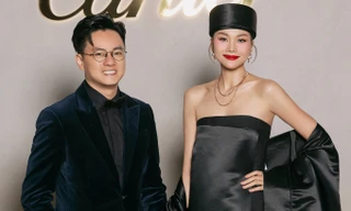 'Nữ hoàng catwalk' Thanh Hằng khoe vai trần nuột nà, khiến netizen 'tan chảy' với khoảnh khắc tình tứ bên chồng