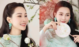 'Hoa hậu Việt Nam' Đặng Thu Thảo 'gây thương nhớ' khi diện áo dài khoe sắc những ngày đầu Năm mới Ất Tỵ