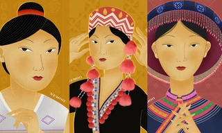 Họa sĩ Việt đang sống tại Mỹ ‘gây sốt’ với bộ tranh tái hiện vẻ đẹp 54 dân tộc Việt Nam 