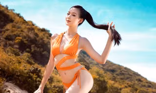 Nhan sắc nữ sinh viên cao 1m85 đại diện Việt Nam tại 'Miss Intercontinental'