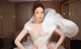 Lý Nhã Kỳ bất ngờ diện áo cưới 'xin vía' Hồ Ngọc Hà, Thanh Hằng để sớm cưới chồng