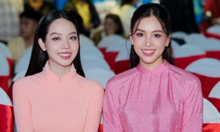 Hai 'nàng Hậu' xứ Quảng Tiểu Vy và Thanh Thủy chung tay trao yêu thương đến người lao động vào những ngày cận Tết 2024 