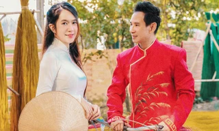 Vợ chồng đình đám V-biz, Lý Hải và Minh Hà đón Tết độc đáo với bộ ảnh đậm chất miền Tây sông nước