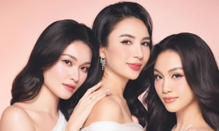 Ba 'nàng Hậu' Việt từng là Hoa khôi trường ĐH Ngoại thương hội ngộ khoe sắc vóc kiều diễm