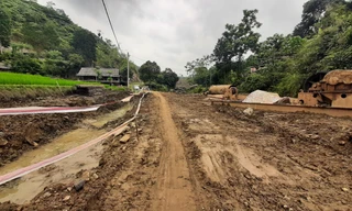 Hiện trường nhà thầu thi công cầu Bao Thổ để xảy nhiều sai phạm. Ảnh: Đ.H