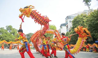 Không gian phố đi bộ hồ Gươm tổ chức rất nhiều sự kiện văn hóa tầm cỡ ở Thủ đô Ảnh: Duy Phạm 