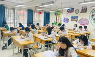 Học sinh lớp 9 tại quận Ba Đình (Hà Nội) trong đợt thi thử vào lớp 10 