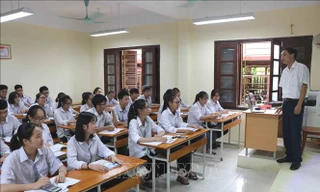 Một giờ học tại Trường THPT Lương Tài số 1, tỉnh Bắc Ninh Ảnh: TTXVN