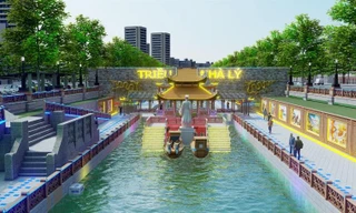 Mô hình tượng đài trên sông Tô Lịch