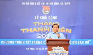 Phó Chủ tịch tỉnh Cà Mau kêu gọi thanh niên chung tay phòng chống hạn mặn, sụt lún