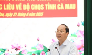 Bàn giao công tác của Bộ Chỉ huy Quân sự tỉnh Bạc Liêu về Cà Mau