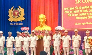 Công an tỉnh Cà Mau mới có 6 phó giám đốc